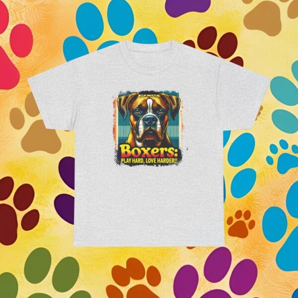 Play Hard, Lover Harder Boxer Dog Lovers Unisex Heavy Cotton Tee, Dog Lover Shirt, Boxer Dog Owner Gift, Pet Parent Tee, Animal Lover Top - Image 5