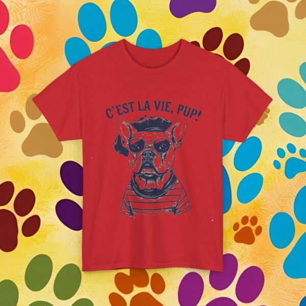 C'est La Vie Unisex Tee, French Bulldog Fun Shirt, Pup Lover Gift, Dog Graphic Top, Cute Animal Apparel - Image 35
