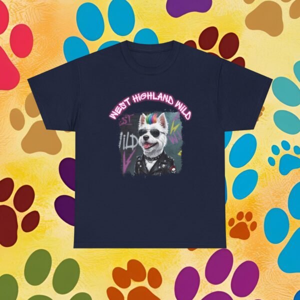 Funny Westie Unisex Tee for Dog Lovers, Graphic T-Shirt, Scotland Highland Punk Shirt, Westie Lover Gift, Whimsical Animal Top - Image 5
