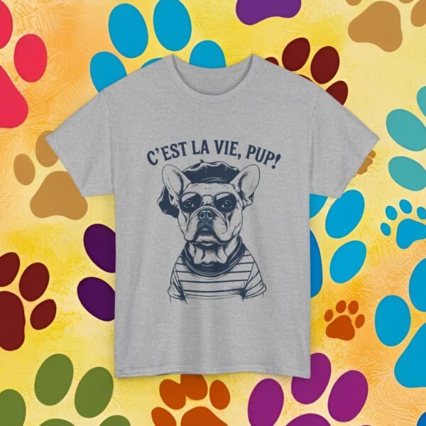 C'est La Vie Unisex Tee, French Bulldog Fun Shirt, Pup Lover Gift, Dog Graphic Top, Cute Animal Apparel - Image 15