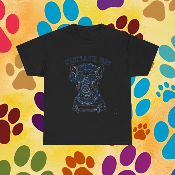 C'est La Vie Unisex Tee, French Bulldog Fun Shirt, Pup Lover Gift, Dog Graphic Top, Cute Animal Apparel - Image 9