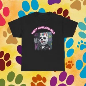 Funny Westie Unisex Tee for Dog Lovers, Graphic T-Shirt, Scotland Highland Punk Shirt, Westie Lover Gift, Whimsical Animal Top