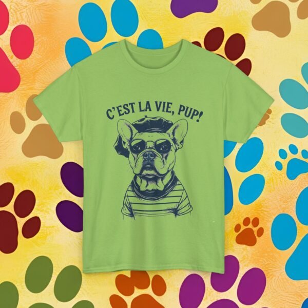 C'est La Vie Unisex Tee, French Bulldog Fun Shirt, Pup Lover Gift, Dog Graphic Top, Cute Animal Apparel - Image 23