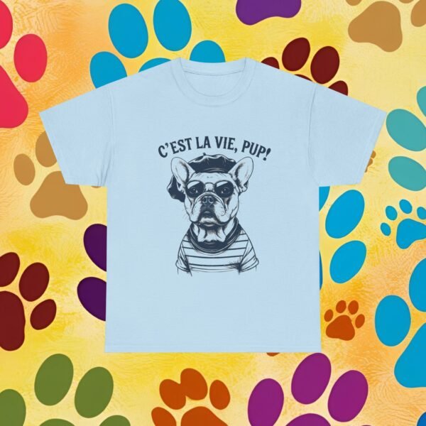 C'est La Vie Unisex Tee, French Bulldog Fun Shirt, Pup Lover Gift, Dog Graphic Top, Cute Animal Apparel - Image 25
