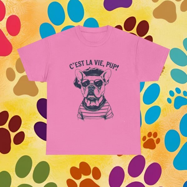 C'est La Vie Unisex Tee, French Bulldog Fun Shirt, Pup Lover Gift, Dog Graphic Top, Cute Animal Apparel - Image 29