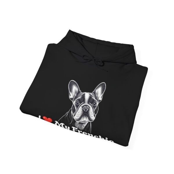 I love my Frenchie! Great design on a unisex heavy blend hooded sweatshirt. Warm, comfortable & durable, perfect for French Bulldog lovers. - Image 4