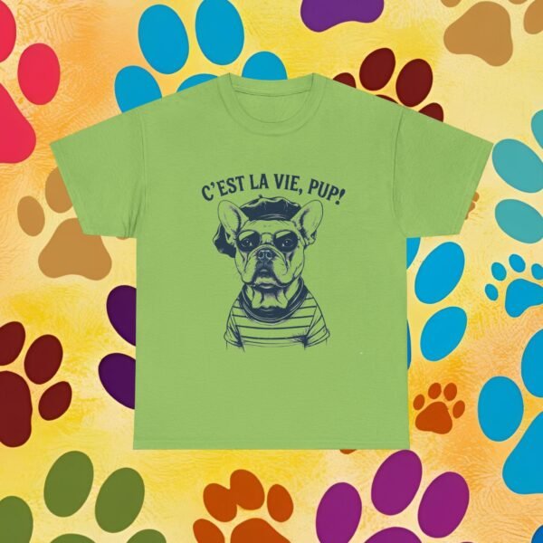 C'est La Vie Unisex Tee, French Bulldog Fun Shirt, Pup Lover Gift, Dog Graphic Top, Cute Animal Apparel - Image 21