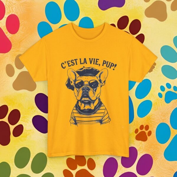 C'est La Vie Unisex Tee, French Bulldog Fun Shirt, Pup Lover Gift, Dog Graphic Top, Cute Animal Apparel - Image 19