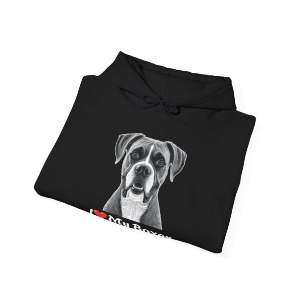 Boxer Dog Lover's Hoodie, Boxer Mom Dad Gift, Dog Owner Sweatshirt, Pet Love Pullover, Animal Print Jumper - Image 4