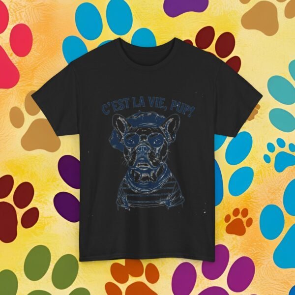 C'est La Vie Unisex Tee, French Bulldog Fun Shirt, Pup Lover Gift, Dog Graphic Top, Cute Animal Apparel - Image 11