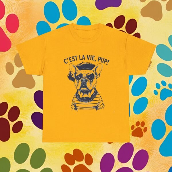 C'est La Vie Unisex Tee, French Bulldog Fun Shirt, Pup Lover Gift, Dog Graphic Top, Cute Animal Apparel - Image 17